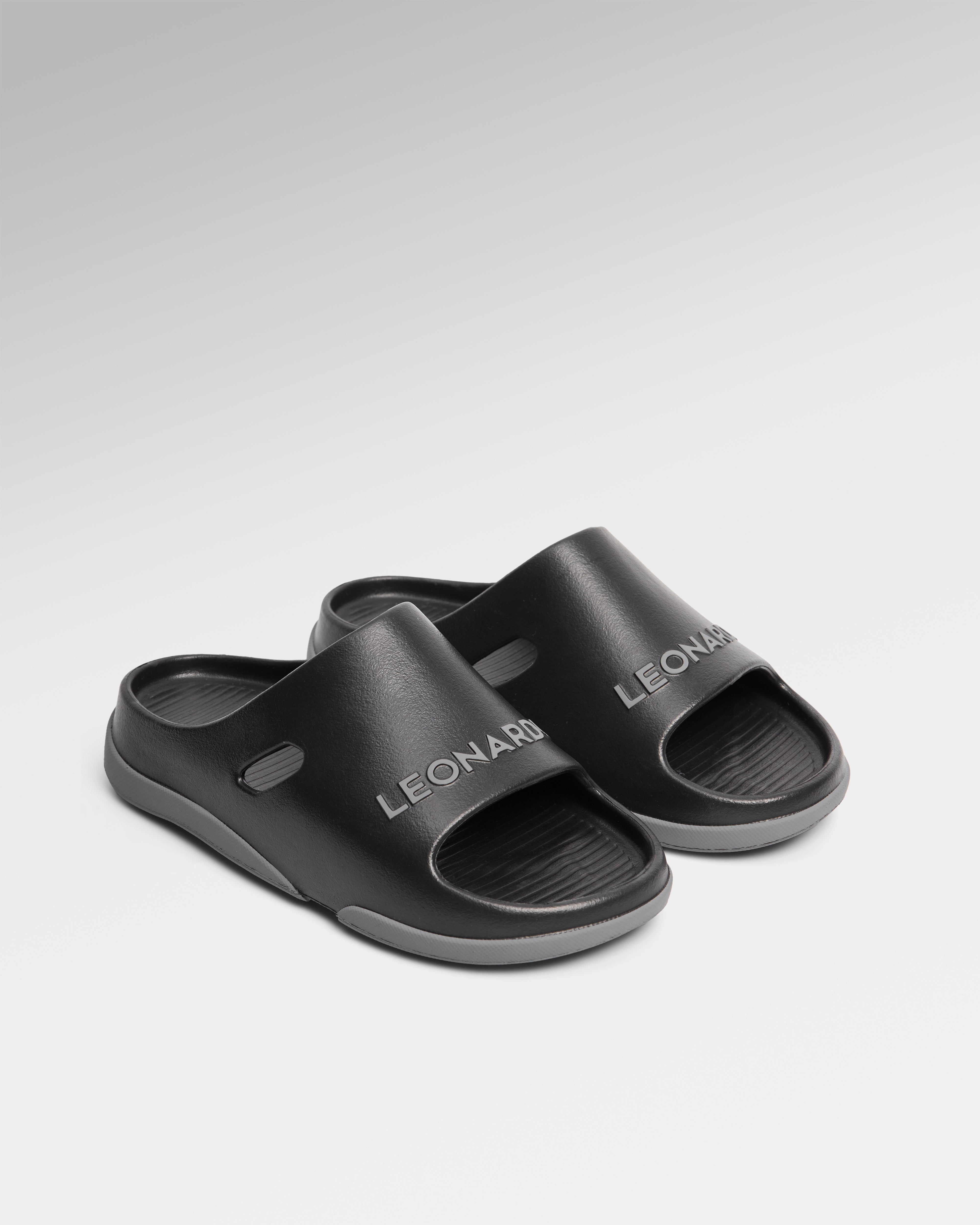 Dép Leonardo Slide Ron - Leonardo
#color_đen phối xám