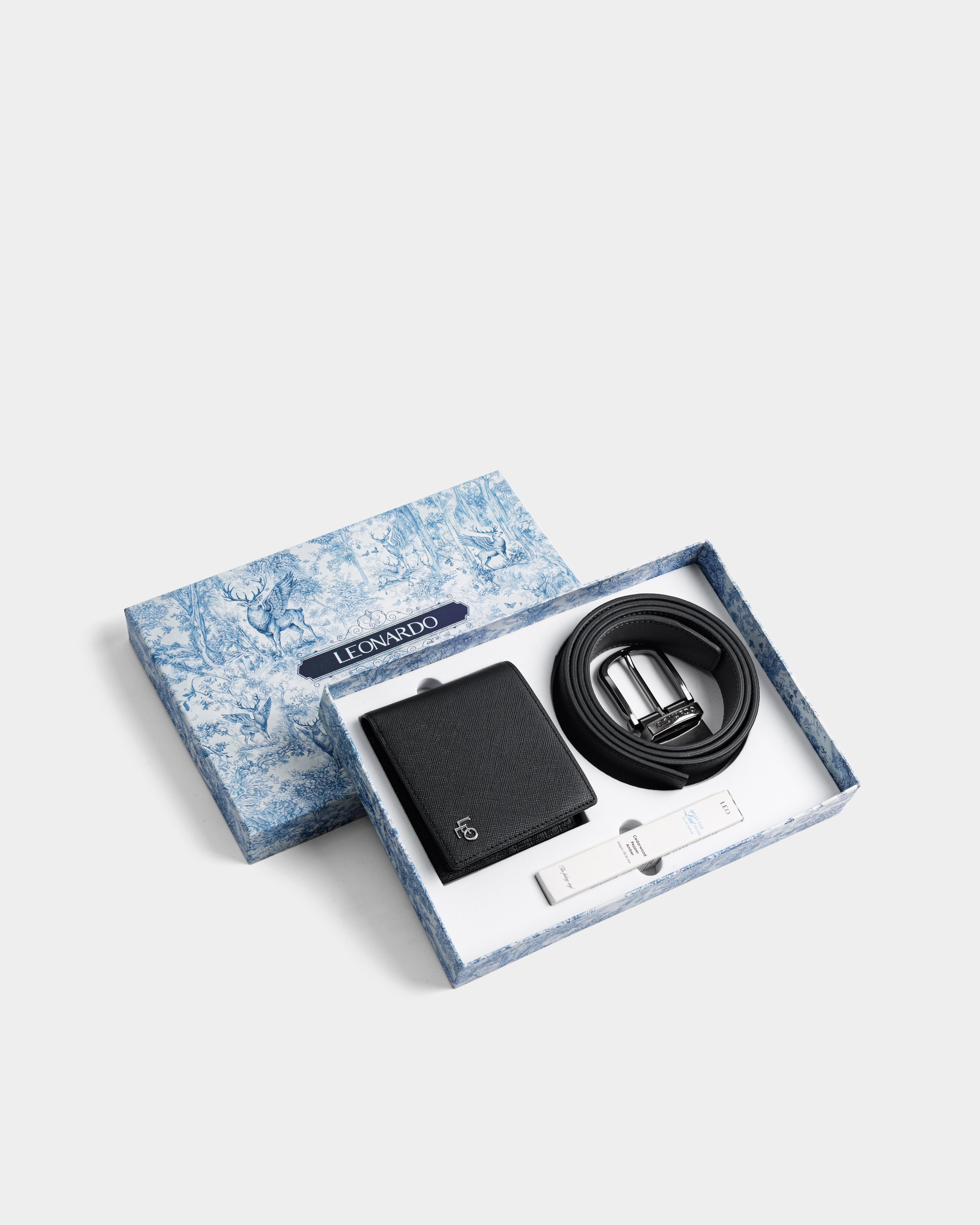 Combo Hưng Thịnh 1 (THẮT LƯNG & VÍ & NƯỚC HOA) - Leonardo