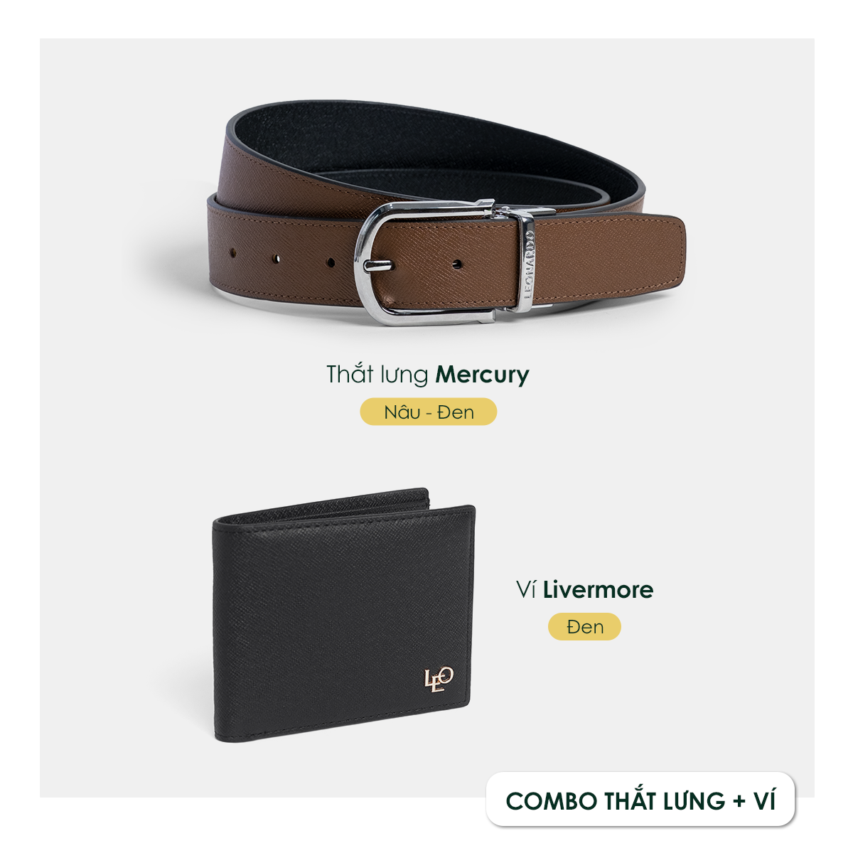 Combo Ví Livermore & Thắt lưng Mercury
