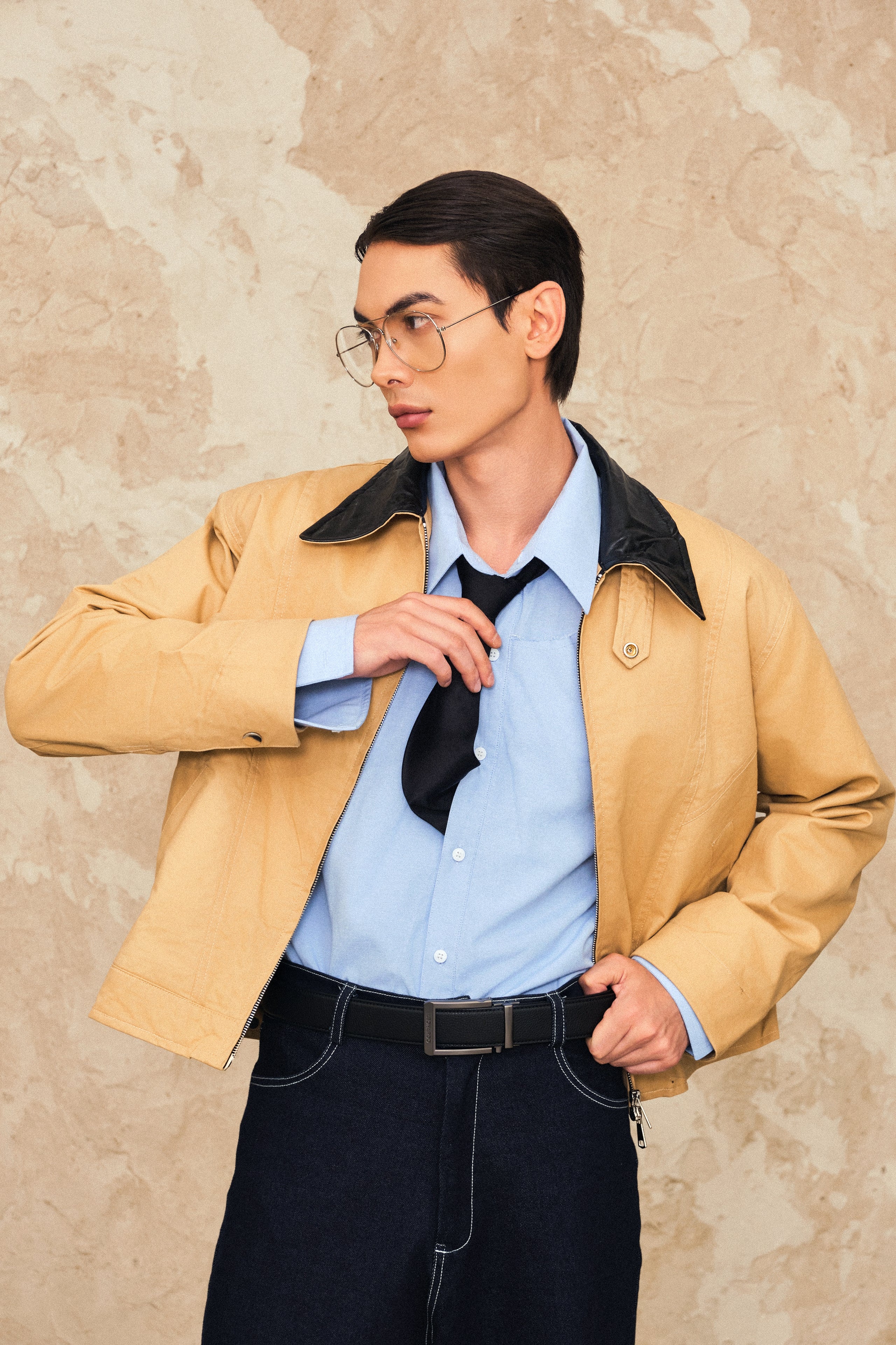 #Color_Búc Đen #Style_Vân da Taiga - Đen