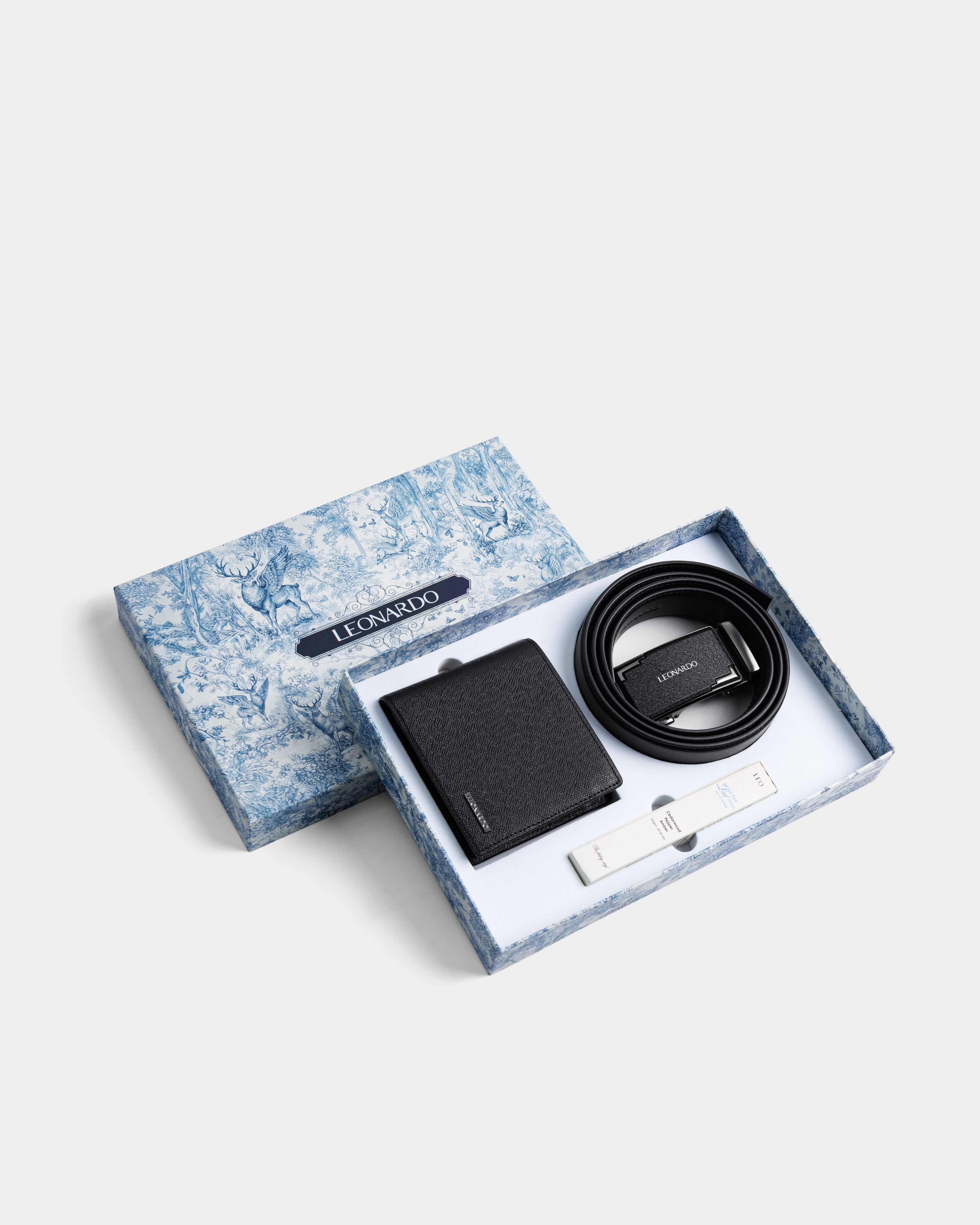 Combo Hưng Thịnh 7 (THẮT LƯNG & VÍ & NƯỚC HOA) - Leonardo