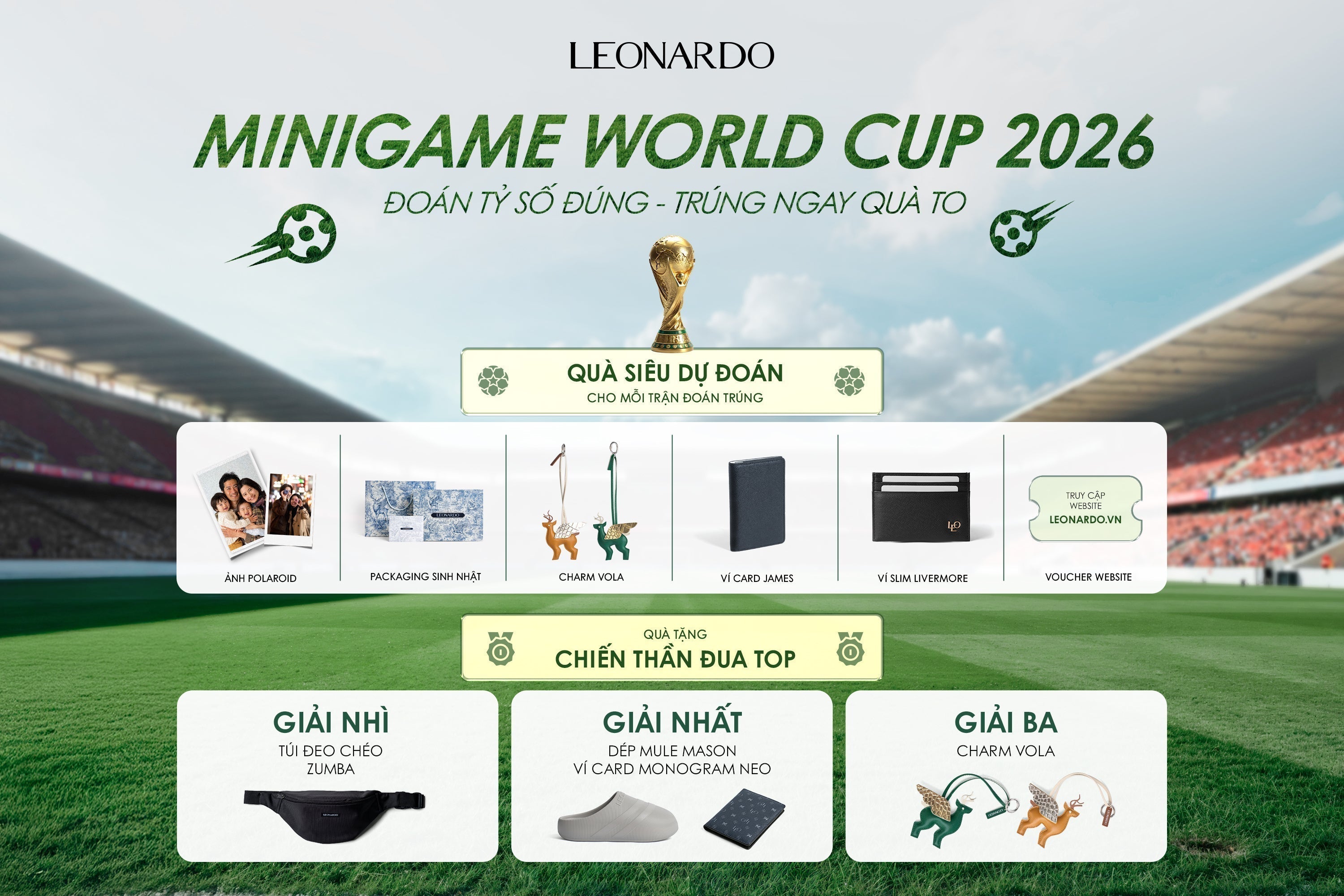 THỂ LỆ MINIGAME WORLD CUP 2026: ĐOÁN TỶ SỐ ĐÚNG, TRÚNG NGAY QUÀ TO