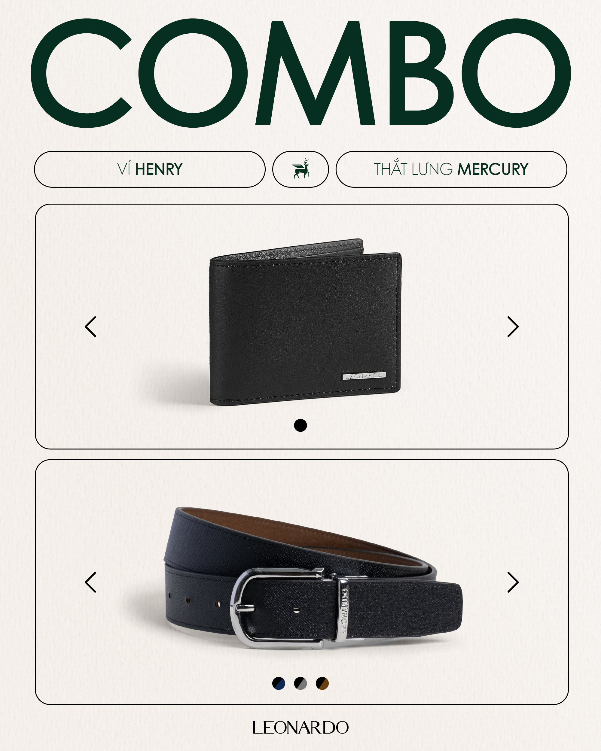 Combo Ví Henry & Thắt lưng Mercury
