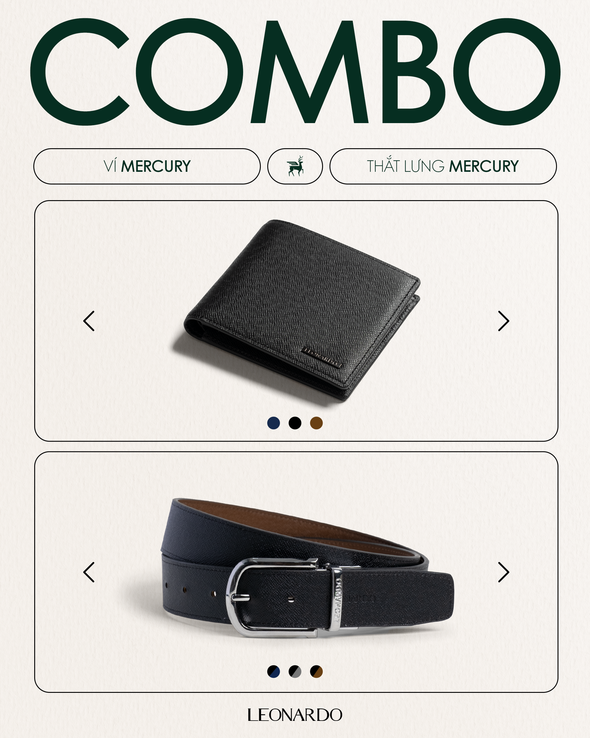 Combo Ví Mercury & Thắt lưng Mercury