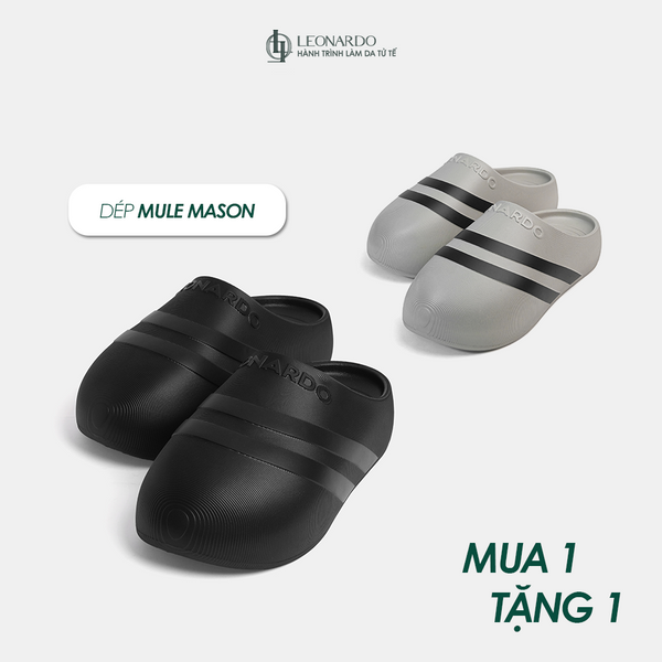 Dép Mule Mason Leonardo - Phiên bản phối sọc
