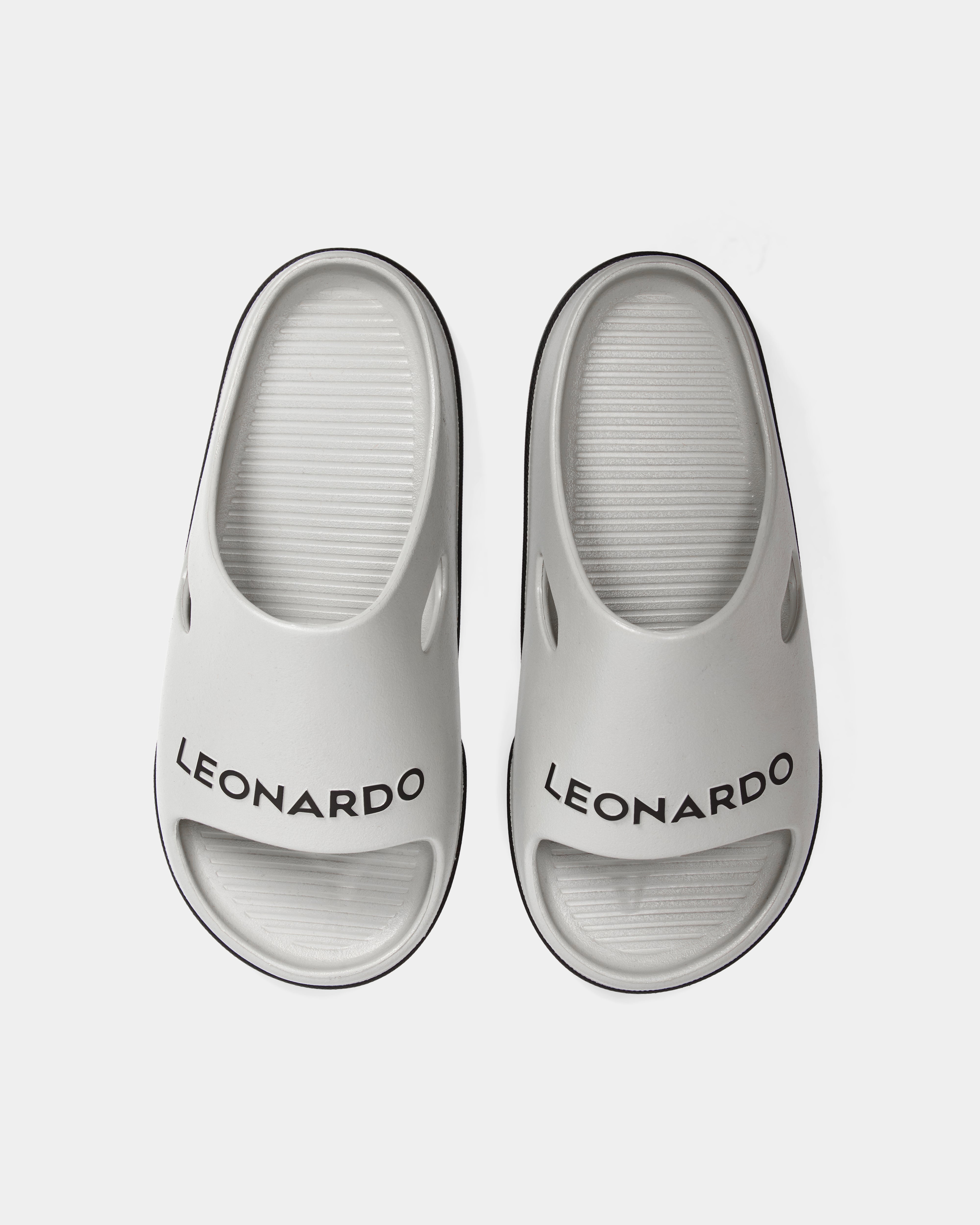 Dép Leonardo Slide Ron - Leonardo
#color_xám phối đen