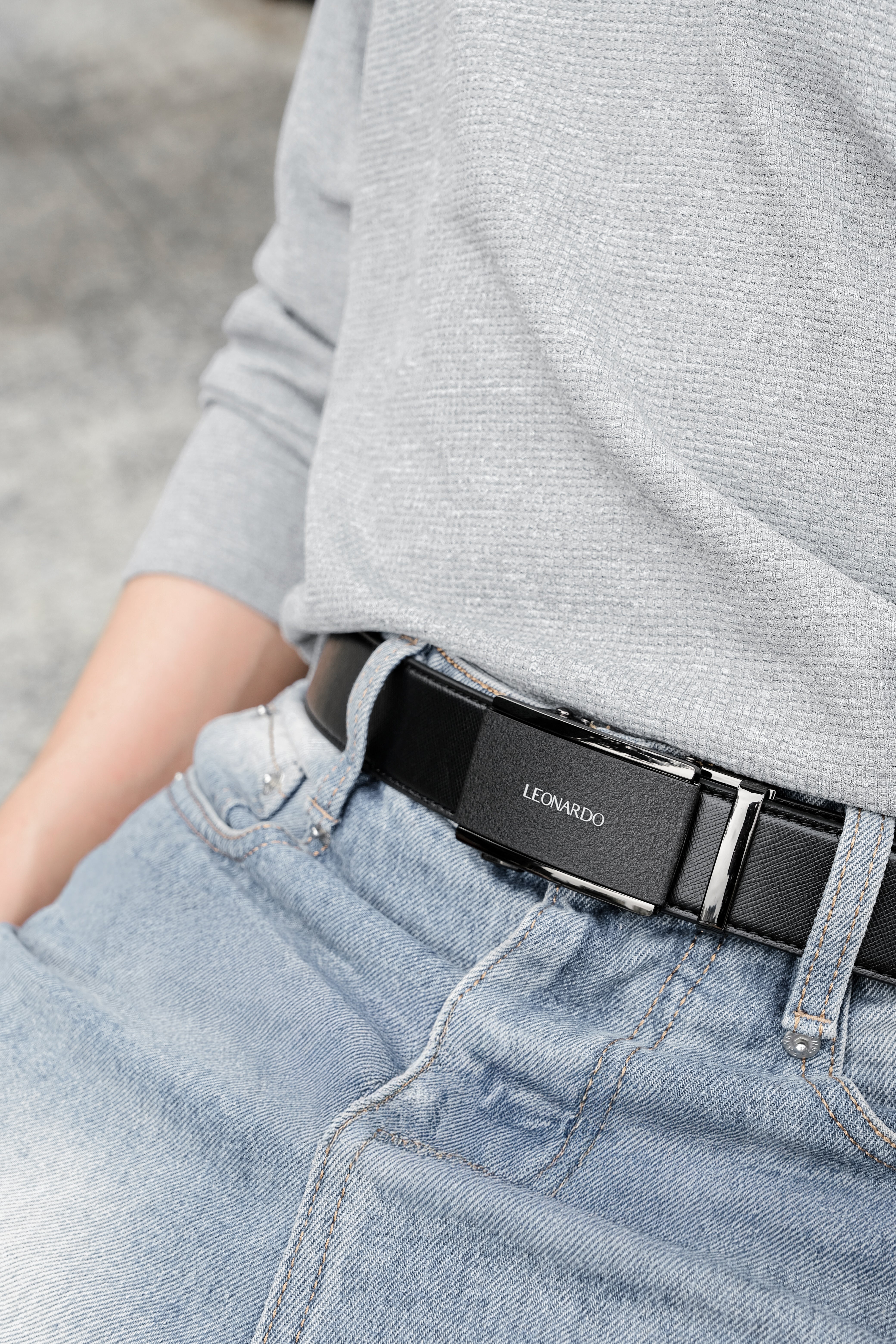 Thắt Lưng Da Quickfit Sean - Leonardo
#style_Vân Da Taiga - Đen