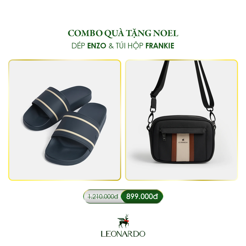 Combo Dép Enzo & Túi Hộp Frankie