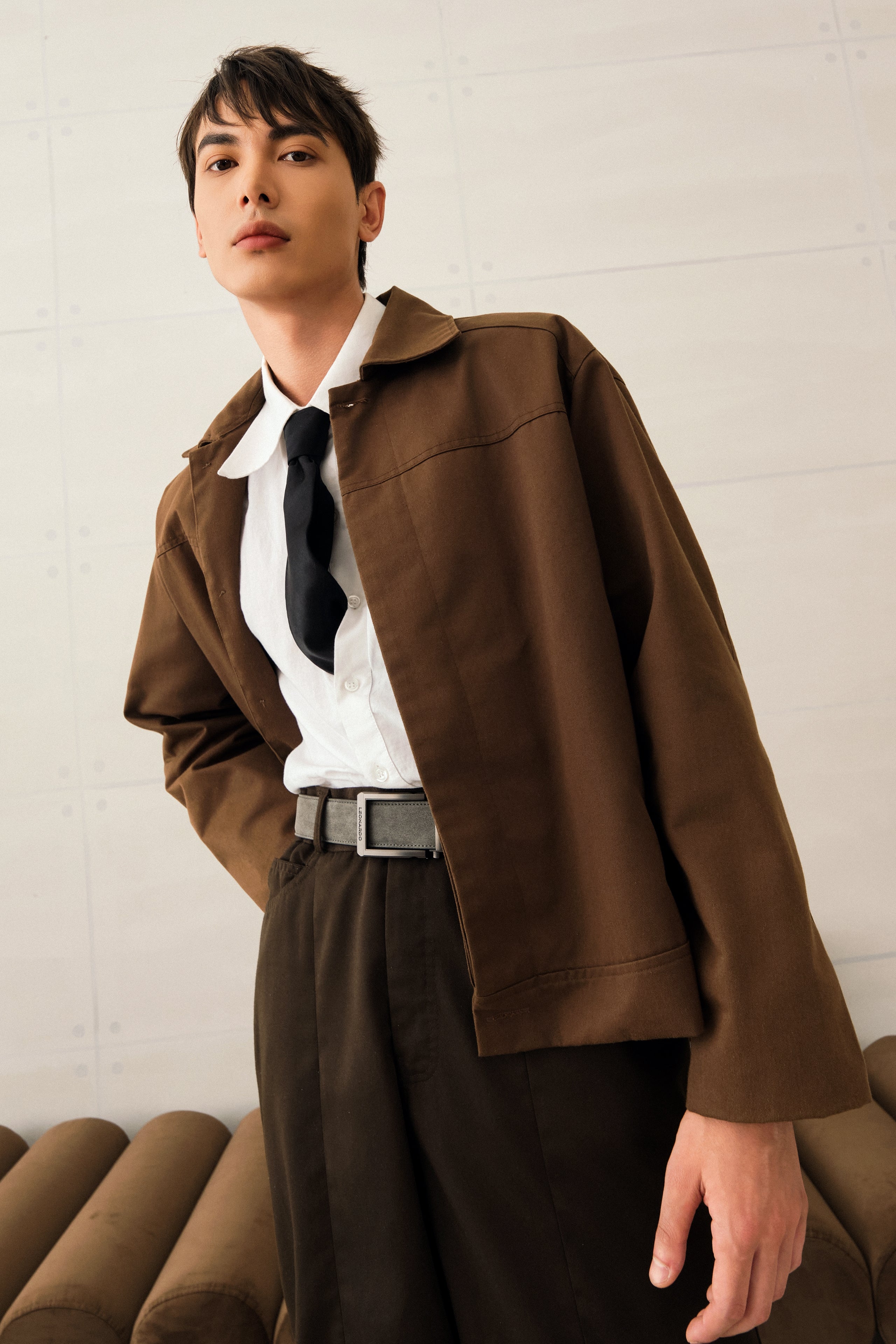 Thắt lưng Quickfit Baron - Leonardo
#Color_Búc Đen #Style_Vân da Suede - Xám