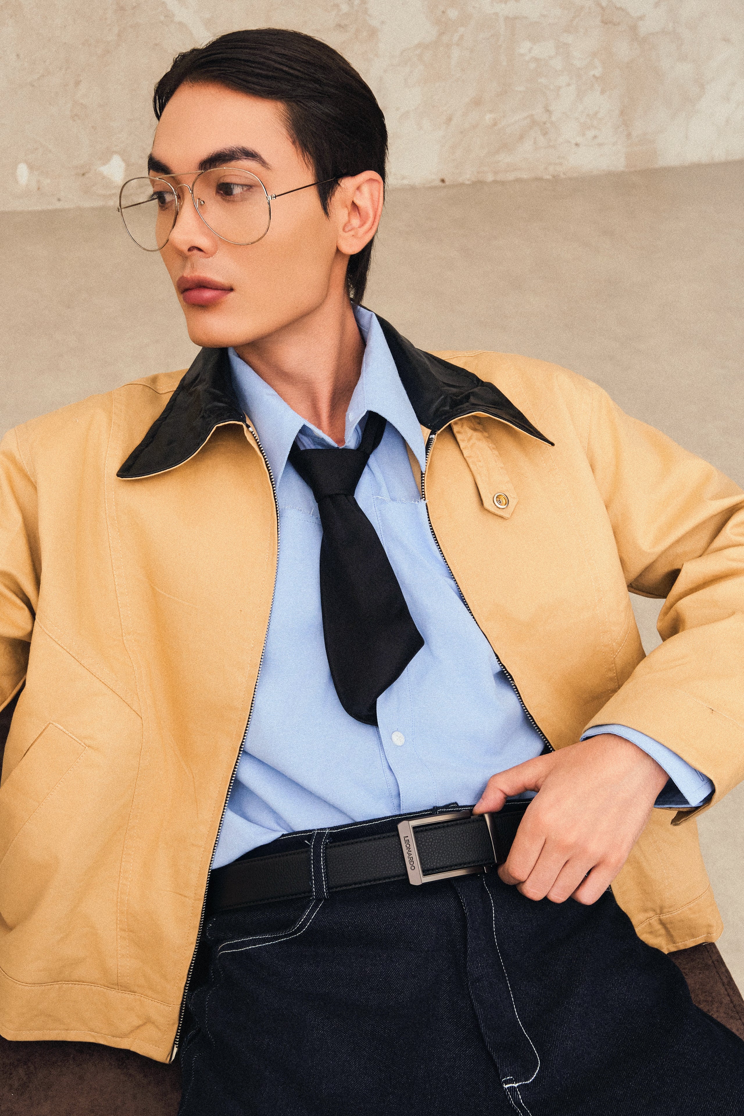 #Color_Búc Đen #Style_Vân da Taiga - Đen