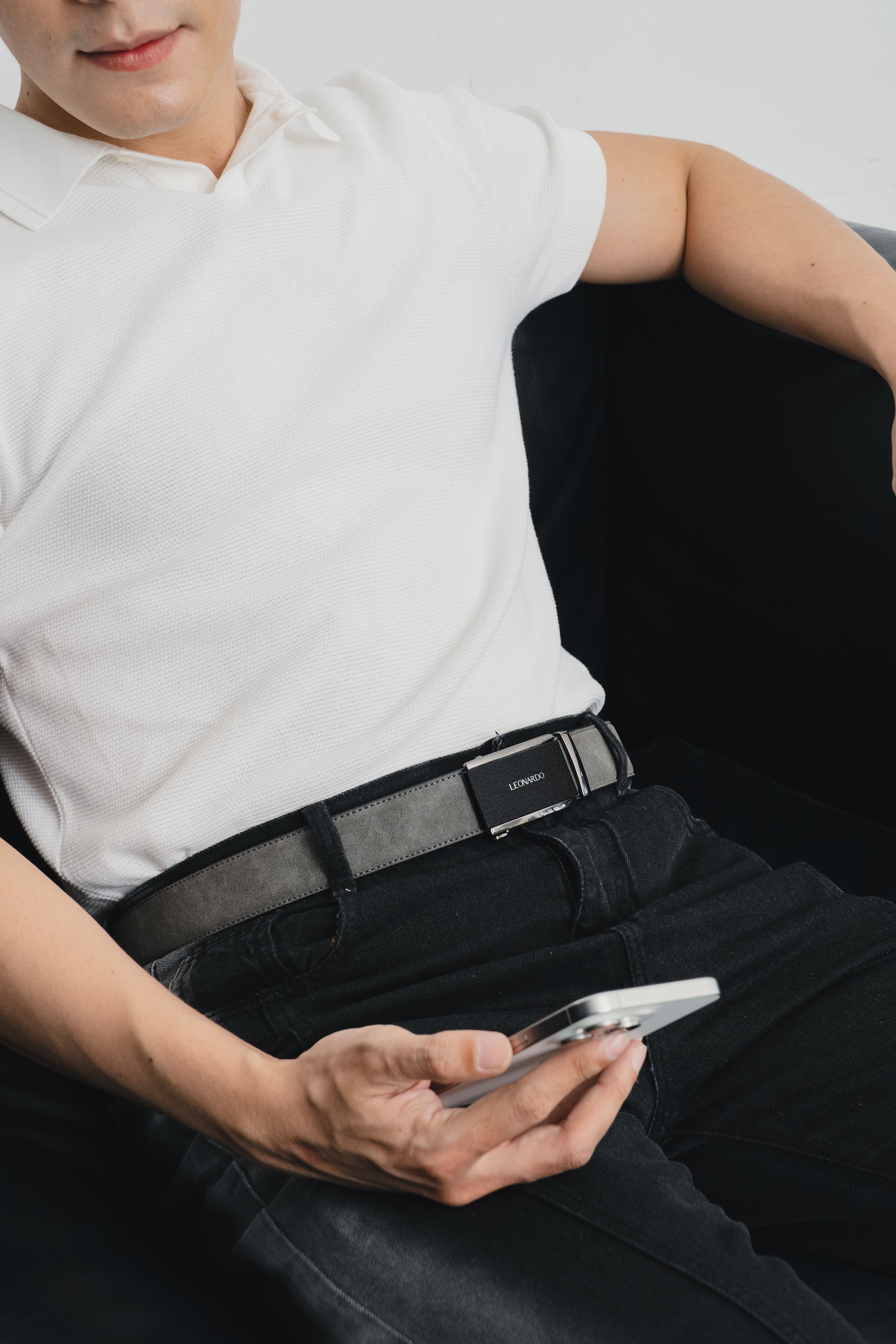 Thắt Lưng Da Quickfit Sean - Leonardo
#style_Vân Da Suede - Xám