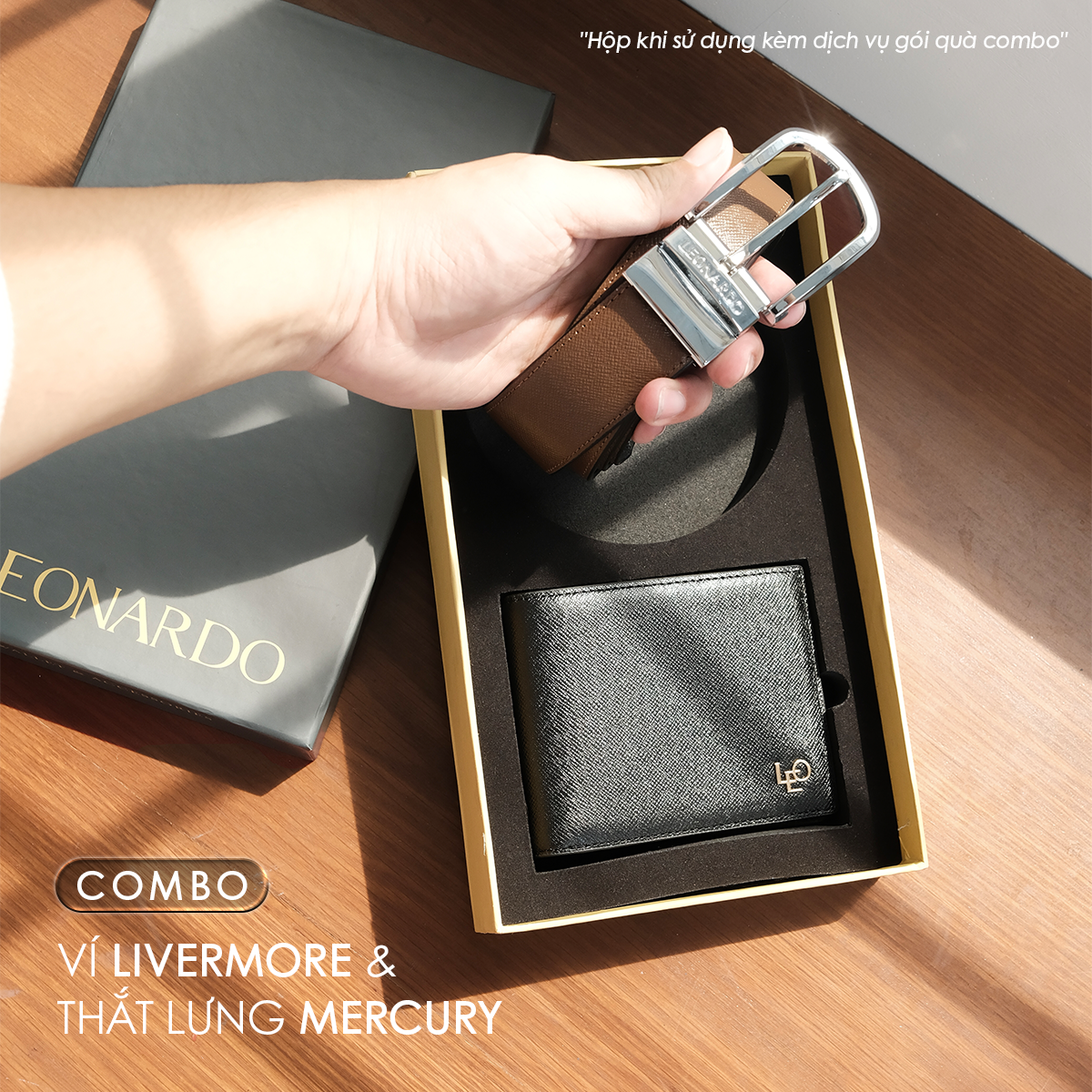 Combo Ví Livermore & Thắt lưng Mercury