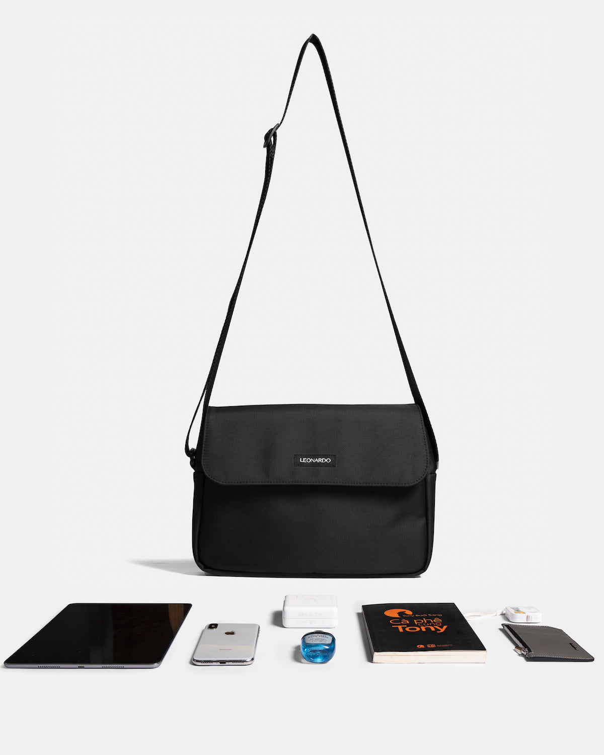 COMBO HẠNH PHÚC ( DÉP ENZO & TÚI MESSENGER IPAD OXFORD)